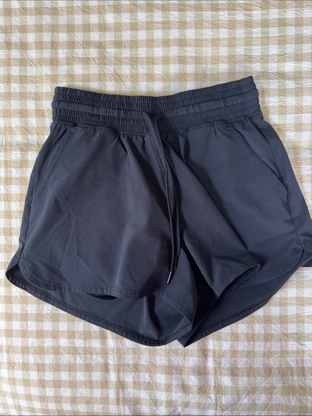 YPB MotionTEK Women's Black Athletic Shorts with Elastic Waistband